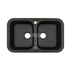Мийка гранітна ARGO Gemelli 765x470x190 Графіт