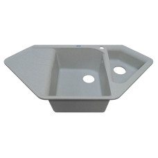 Мойка гранитная ARGO Angolo 1000x500x225 Светло-серая