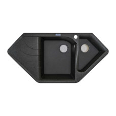Мойка гранитная ARGO Angolo 1000x500x225 Графит