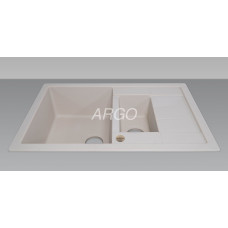 Мийка гранітна ARGO Stella Plus 775x495x200 Ivory
