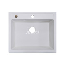 Мойка гранитная ARGO Cubo 590x495x200 Белая Мойка гранитная ARGO Cubo 590x495x200 Белая