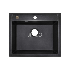 Мойка гранитная ARGO Cubo 590x495x200 Чёрная Мойка гранитная ARGO Cubo 590x495x200 Чёрная
