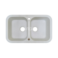 Мойка гранитная ARGO Gemelli 765x470x190 Белая