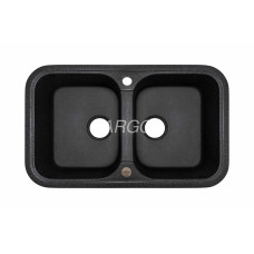 Мойка гранитная ARGO Gemelli 765x470x190 Чёрная