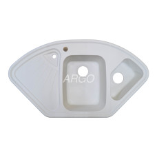 Мойка гранитная ARGO Trapezio 1045x575x190 Белая