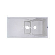 Мойка гранитная ARGO Medio Plus 975x495x230 Белая