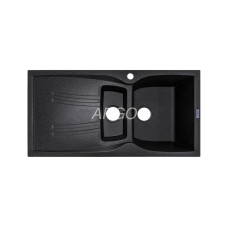 Мойка гранитная ARGO Medio Plus 975x495x230 Чёрная