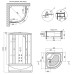 Гидробокс LIDZ TANI SBM90x90.SAT.HIGH.GR