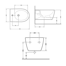 Биде подвесное Q-tap Swan White (QT16555378W) Биде подвесное Q-tap Swan White (QT16555378W)