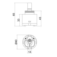 Картридж для змішувача Qtap Spojeni 40 мм QT40MM