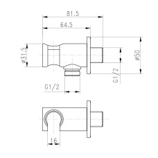 Подключение для шланга Q-tap CRM BH030