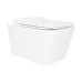 Унитаз подвесной Qtap Crow безободковый с сиденьем Slim Soft-close QT05335170W