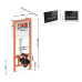 Набор инсталляция 4 в 1 Q-tap Nest ST с линейной панелью смыва QT0133M425V1107GB