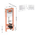 Набор инсталляция 4 в 1 Q-tap Nest ST с линейной панелью смыва QT0133M425V1105GW