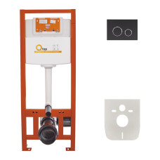 Набор инсталляция 4 в 1 Q-tap Nest ST с круглой панелью смыва QT0133M425M11V1146MB