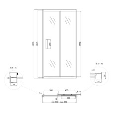 Душевая дверь в нишу Lidz Zycie SD90x185.CRM.FR Frost