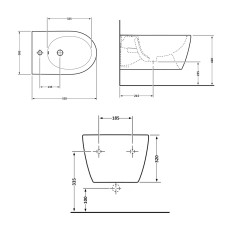 Биде подвесное Q-tap Jay QT07555376W Биде подвесное Q-tap Jay QT07555376W